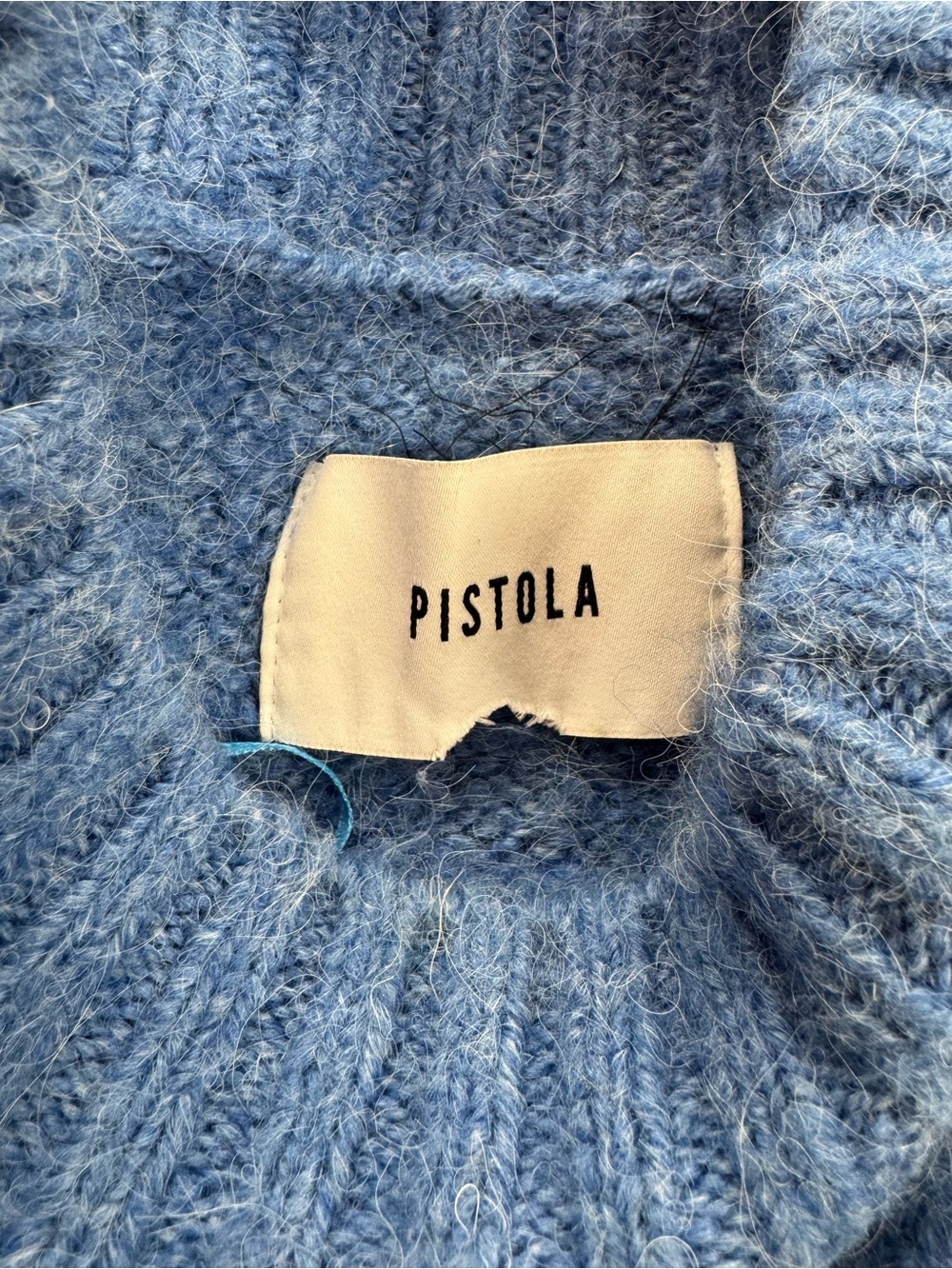 ANTHRO PISTOLA Carlen Mock Neck Sweater Blue S - Picture 8 of 9